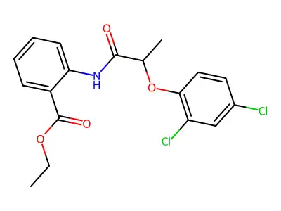 Ethyl 2-{[2-(2,4-dichlorophenoxy)propanoyl]amino}benzoate structure