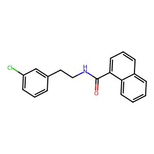 N-[2-(3-chlorophenyl)ethyl]naphthalene-1-carboxamide structure