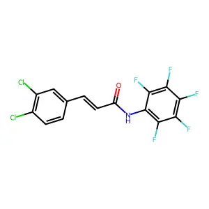 (E)-3-(3,4-dichlorophenyl)-N-(2,3,4,5,6-pentafluorophenyl)prop-2-enamide structure