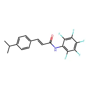 (E)-N-(2,3,4,5,6-pentafluorophenyl)-3-(4-propan-2-ylphenyl)prop-2-enamide structure