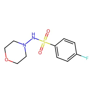 4-fluoro-N-morpholin-4-ylbenzenesulfonamide structure
