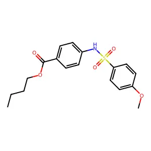 Butyl 4-{[(4-methoxyphenyl)sulfonyl]amino}benzoate structure