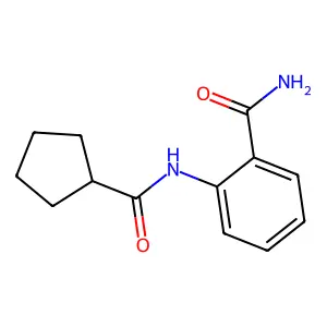 2-(Cyclopentanecarbonylamino)benzamide structure