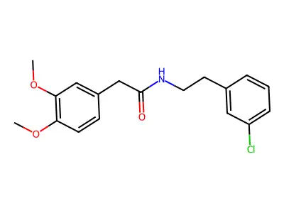 N-[2-(3-chlorophenyl)ethyl]-2-(3,4-dimethoxyphenyl)acetamide structure