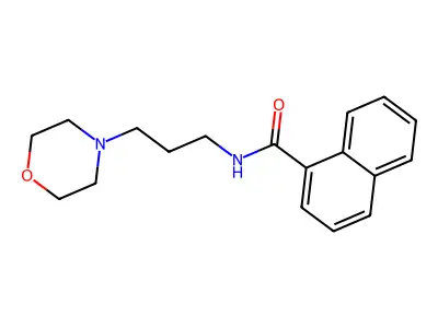 N-(3-morpholin-4-ylpropyl)naphthalene-1-carboxamide structure