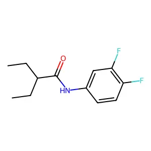 N-(3,4-difluorophenyl)-2-ethylbutanamide structure