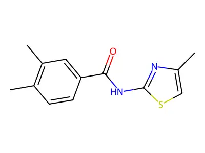 3,4-dimethyl-N-(4-methyl-1,3-thiazol-2-yl)benzamide structure