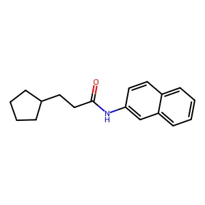 3-cyclopentyl-N-naphthalen-2-ylpropanamide structure