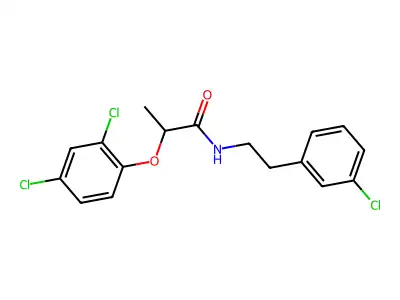 N-[2-(3-chlorophenyl)ethyl]-2-(2,4-dichlorophenoxy)propanamide structure