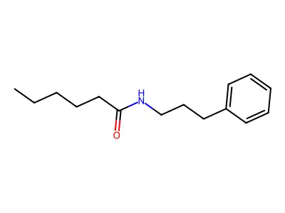 N-(3-phenylpropyl)hexanamide structure