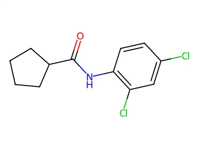 N-(2,4-dichlorophenyl)cyclopentanecarboxamide structure
