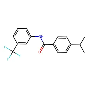 4-propan-2-yl-N-[3-(trifluoromethyl)phenyl]benzamide structure