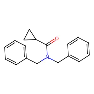 N,N-dibenzylcyclopropanecarboxamide structure