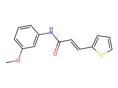 (2E)-N-(3-methoxyphenyl)-3-(thiophen-2-yl)prop-2-enamide structure