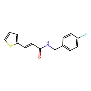 (E)-N-[(4-fluorophenyl)methyl]-3-thiophen-2-ylprop-2-enamide structure