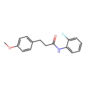 N-(2-fluorophenyl)-3-(4-methoxyphenyl)propanamide structure