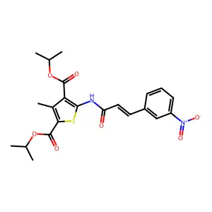 dipropan-2-yl 3-methyl-5-[[(E)-3-(3-nitrophenyl)prop-2-enoyl]amino]thiophene-2,4-dicarboxylate structure