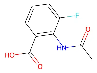 2-Acetamido-3-fluorobenzoic acid structure