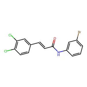 (E)-N-(3-bromophenyl)-3-(3,4-dichlorophenyl)prop-2-enamide structure