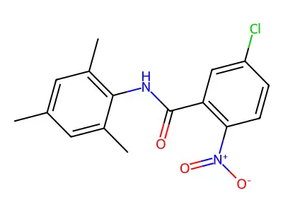 5-chloro-2-nitro-N-(2,4,6-trimethylphenyl)benzamide structure