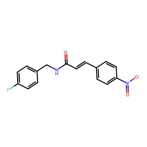 (E)-N-[(4-fluorophenyl)methyl]-3-(4-nitrophenyl)prop-2-enamide structure