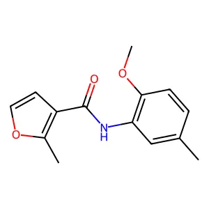 N-(2-methoxy-5-methylphenyl)-2-methylfuran-3-carboxamide structure