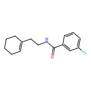 N-[2-(cyclohexen-1-yl)ethyl]-3-fluorobenzamide structure