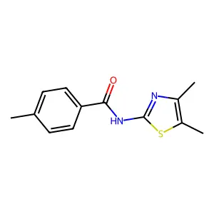 N-(4,5-dimethyl-1,3-thiazol-2-yl)-4-methylbenzamide structure