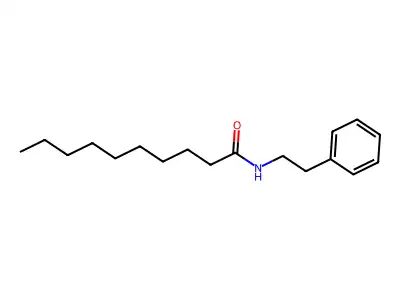 N-(2-phenylethyl)decanamide structure