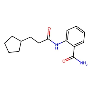 2-(3-Cyclopentylpropanoylamino)benzamide structure