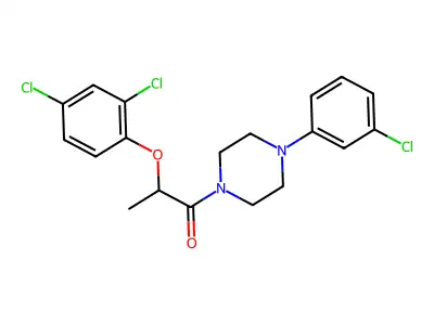 1-[4-(3-Chlorophenyl)piperazin-1-yl]-2-(2,4-dichlorophenoxy)propan-1-one structure