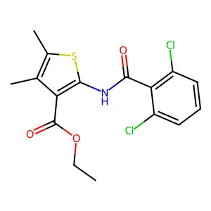 Ethyl 2-[(2,6-dichlorobenzoyl)amino]-4,5-dimethyl-3-thiophenecarboxylate structure