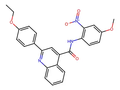 2-(4-ethoxyphenyl)-N-(4-methoxy-2-nitrophenyl)quinoline-4-carboxamide structure