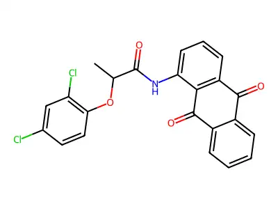 2-(2,4-dichlorophenoxy)-N-(9,10-dioxoanthracen-1-yl)propanamide structure