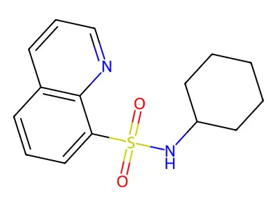 N-cyclohexylquinoline-8-sulfonamide structure