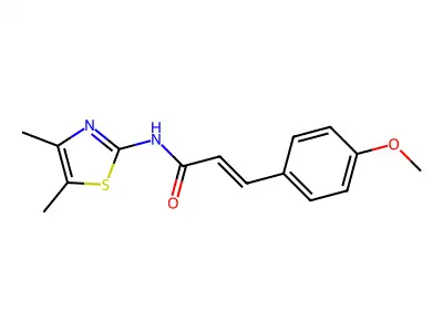 (E)-N-(4,5-dimethyl-1,3-thiazol-2-yl)-3-(4-methoxyphenyl)prop-2-enamide structure