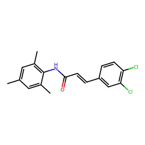 (E)-3-(3,4-dichlorophenyl)-N-(2,4,6-trimethylphenyl)prop-2-enamide structure