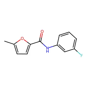 N-(3-fluorophenyl)-5-methylfuran-2-carboxamide structure