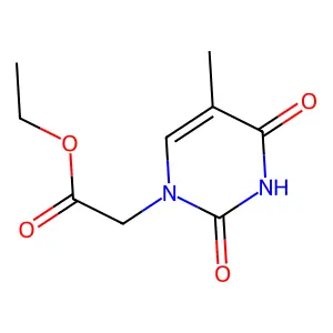 Ethyl 2-(5-methyl-2,4-dioxopyrimidin-1-yl)acetate structure