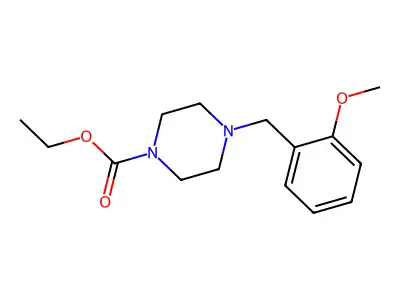 1-Piperazinecarboxylic acid, 4-[(2-methoxyphenyl)methyl]-, ethyl ester structure