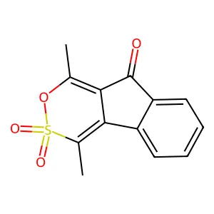 1,4-Dimethyl-9H-indeno(1,2-d)(1,2)oxathiin-9-one 3,3-dioxide structure
