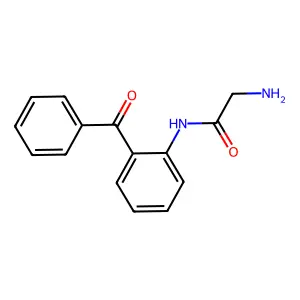 Acetamide, 2-amino-N-(2-benzoylphenyl)- structure