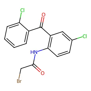 2-bromo-N-(4-chloro-2-(2-chlorobenzoyl)phenyl)acetamide structure