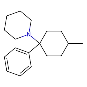 Piperidine, 1-(4-methyl-1-phenylcyclohexyl)-, TR structure