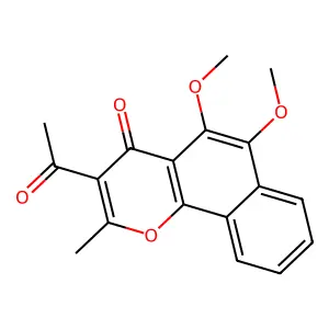 3-Acetyl-5,6-dimethoxy-2-methyl-4H-naphtho[1,2-b]pyran-4-one structure