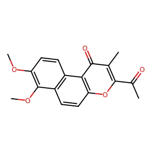 1H-Naphtho[2,1-b]pyran-1-one, 3-acetyl-7,8-dimethoxy-2-methyl- structure