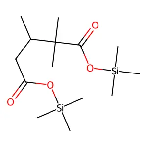 Pentanedioic acid, 2,2,3-trimethyl-, bis(trimethylsilyl) ester structure