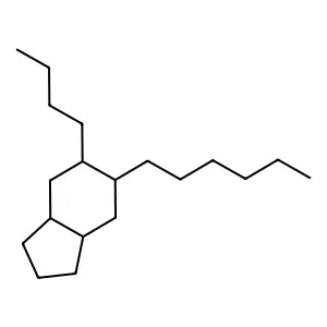 5-Butyl-6-hexyloctahydro-1H-indene structure