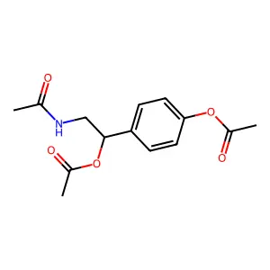 Acetamide, N-[2-(acetyloxy)-2-[4-(acetyloxy)phenyl]ethyl]- structure