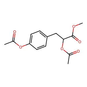 Methyl 2-(acetyloxy)-3-[4-(acetyloxy)phenyl]propanoate structure